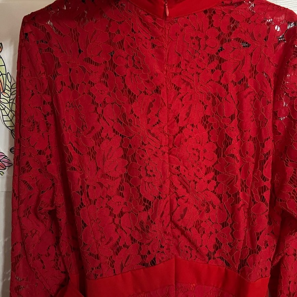 Super cute 1X red laced jumper. - Picture 6 of 8